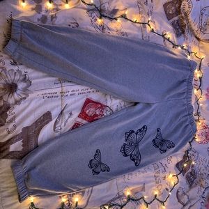 butterfly sweat pants, 3x, never worn